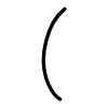 Line Parentheses Round Left element - Free transparent PNG, SVG. No sign up needed.