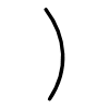 Line Parentheses Round Right Element from Variable Scribbles Set