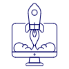 App Launch Imac Illustration from UX Line Set