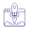 App Launch Illustration from UX Line Set