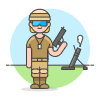 Army Soldier 2 Illustration from UX Colors Set | Free Download as SVG Vector and Transparent PNG | Streamline illustrations