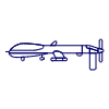 Military Drone 2 Illustration from UX Line Set