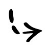 Arrow Dashed Line Head Angled Short Element from Beveled Scribbles Set