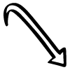 Arrow Pointy Back Turn Back Element from Beveled Scribbles Set