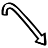 Arrow Thick Turn Back Element from Beveled Scribbles Set
