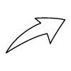 Line Arrow Thick Non Filled Element from Variable Scribbles Set