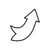 Line Arrow Thick Ribbon Non Filled Element from Variable Scribbles Set