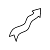 Line Arrow Thick Wiggle 1 Non Filled Element from Variable Scribbles Set