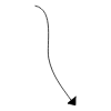 Line Arrow Wiggle Filled Head Long 1 Element from Variable Scribbles Set