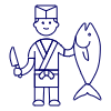 Fish Vendor 1 Illustration from UX Line Set