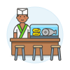 Sushi RESTAURANT 3 Illustration from UX Colors Set