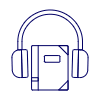 Audio Book Illustration from UX Line Set