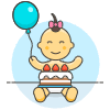 Baby Cake Birthday 2 illustration - Free transparent PNG, SVG. No sign up needed.