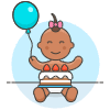 Baby Cake Birthday 3 illustration - Free transparent PNG, SVG. No sign up needed.