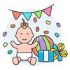 Baby Party 1 Illustration from UX Colors Set