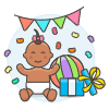 Baby Party 3 illustration - Free transparent PNG, SVG. No sign up needed.
