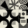 Block Black White 4 Element from Backgrounds Blocks - Square Set
