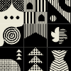 Block Black White 5 Element from Backgrounds Blocks - Square Set