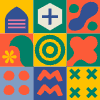Block Colorful 1 Element from Backgrounds Blocks - Square Set