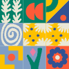 Block Colorful 5 Element from Backgrounds Blocks - Square Set