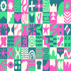 Tile Background 08 Element from Backgrounds Blocks - Rectangular Set