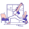 Workout Indoors Illustration from Bangalore - Pro Set