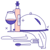 Fine Dining On Table Illustration from Bangalore - Pro Set
