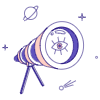 Looking Through A Telescope 3 illustration - Free transparent PNG, SVG. No sign up needed.