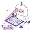 Robot Reading A Book illustration - Free transparent PNG, SVG. No sign up needed.