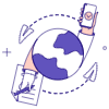Asynchronous Work Illustration from Bangalore - Pro Set