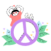LOVE PEACE 2 illustration - Free transparent PNG, SVG. No sign up needed.