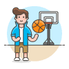 Sports Basketball 1 Illustration from UX Colors Set