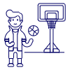 Sports Basketball 1 Illustration from UX Line Set