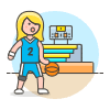 Sports Basketball 10 Illustration from UX Colors Set | Free Download as SVG Vector and Transparent PNG | Streamline illustrations