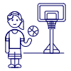 Sports Basketball 2 Illustration from UX Line Set