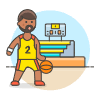 Sports Basketball 8 Illustration from UX Colors Set | Free Download as SVG Vector and Transparent PNG | Streamline illustrations