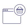 Shopping Basket Browser 1 Illustration from UX Line Set