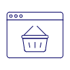 Shopping Basket Browser 2 Illustration from UX Line Set