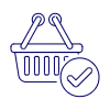 Shopping Basket Check Illustration from UX Line Set