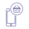 Shopping Basket Phone 1 Illustration from UX Line Set