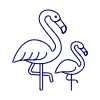 Flamingos Illustration from UX Line Set