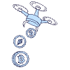 Airdrop Plane Drone Drop Coins 1 illustration - Free transparent PNG, SVG. No sign up needed.