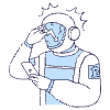 Astronaut Grumpy 1 illustration - Free transparent PNG, SVG. No sign up needed.