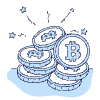 Bitcoin Illustration from Bruxelles Duotone Set