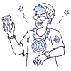 Cryptobro Illustration from Bruxelles Duotone Set