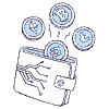 Cryptowallets Illustration from Bruxelles Duotone Set