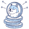Dogecoin 1 Illustration from Bruxelles Duotone Set