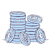 Stack Of Cryptocoins Tokens Illustration from Bruxelles Duotone Set