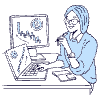 Woman In Crypto illustration - Free transparent PNG, SVG. No sign up needed.