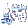 Savings Calendar 2 illustration - Free transparent PNG, SVG. No sign up needed.